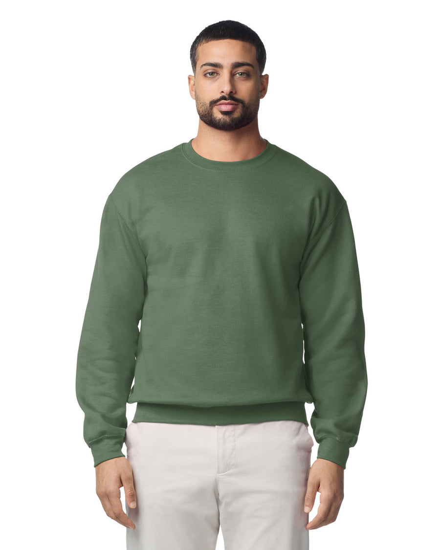Gildan G180 Heavy Blend Crewneck Sweatshirt - Military Green - model front