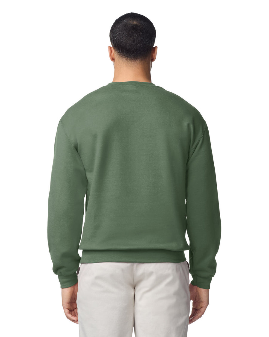 Gildan G180 Heavy Blend Crewneck Sweatshirt - Military Green - model back