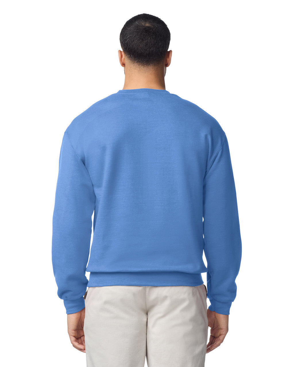 Gildan G180 Heavy Blend Crewneck Sweatshirt - Carolina Blue - model back