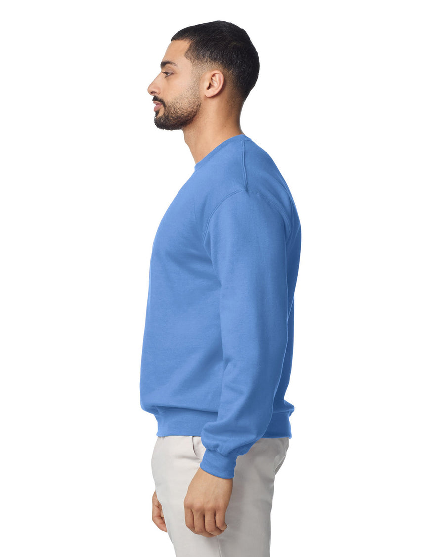Gildan G180 Heavy Blend Crewneck Sweatshirt - Carolina Blue - model side