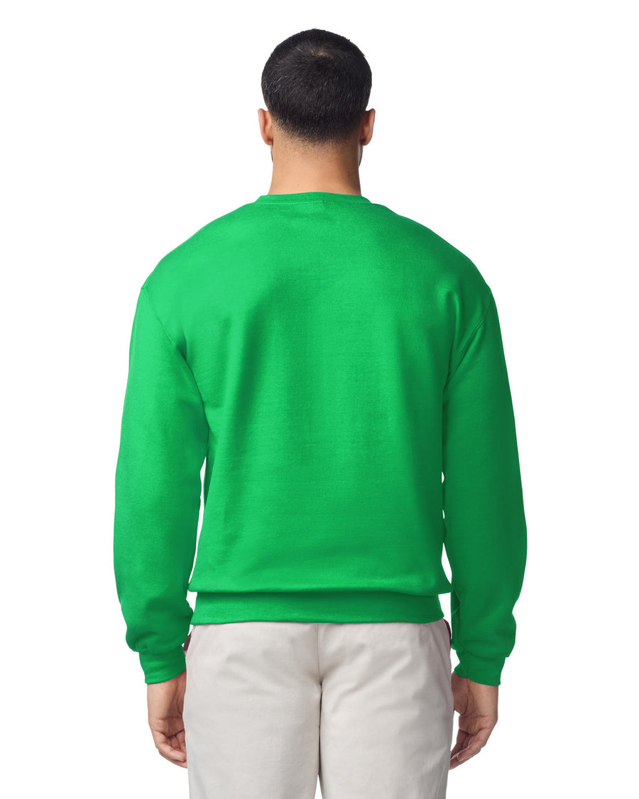 Gildan G180 Heavy Blend Crewneck Sweatshirt - Irish Green - model back