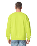 Gildan G180 Heavy Blend Crewneck Sweatshirt - Safety Green - model back