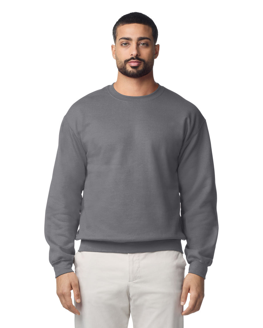 Gildan G180 Heavy Blend Crewneck Sweatshirt - Graphite Heather - model front