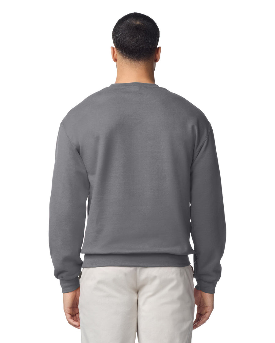 Gildan G180 Heavy Blend Crewneck Sweatshirt - Graphite Heather - model back