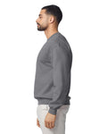 Gildan G180 Heavy Blend Crewneck Sweatshirt - Graphite Heather - model side