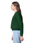 Gildan 18000B Youth Heavy Blend Crewneck Sweatshirt - Forest - model side