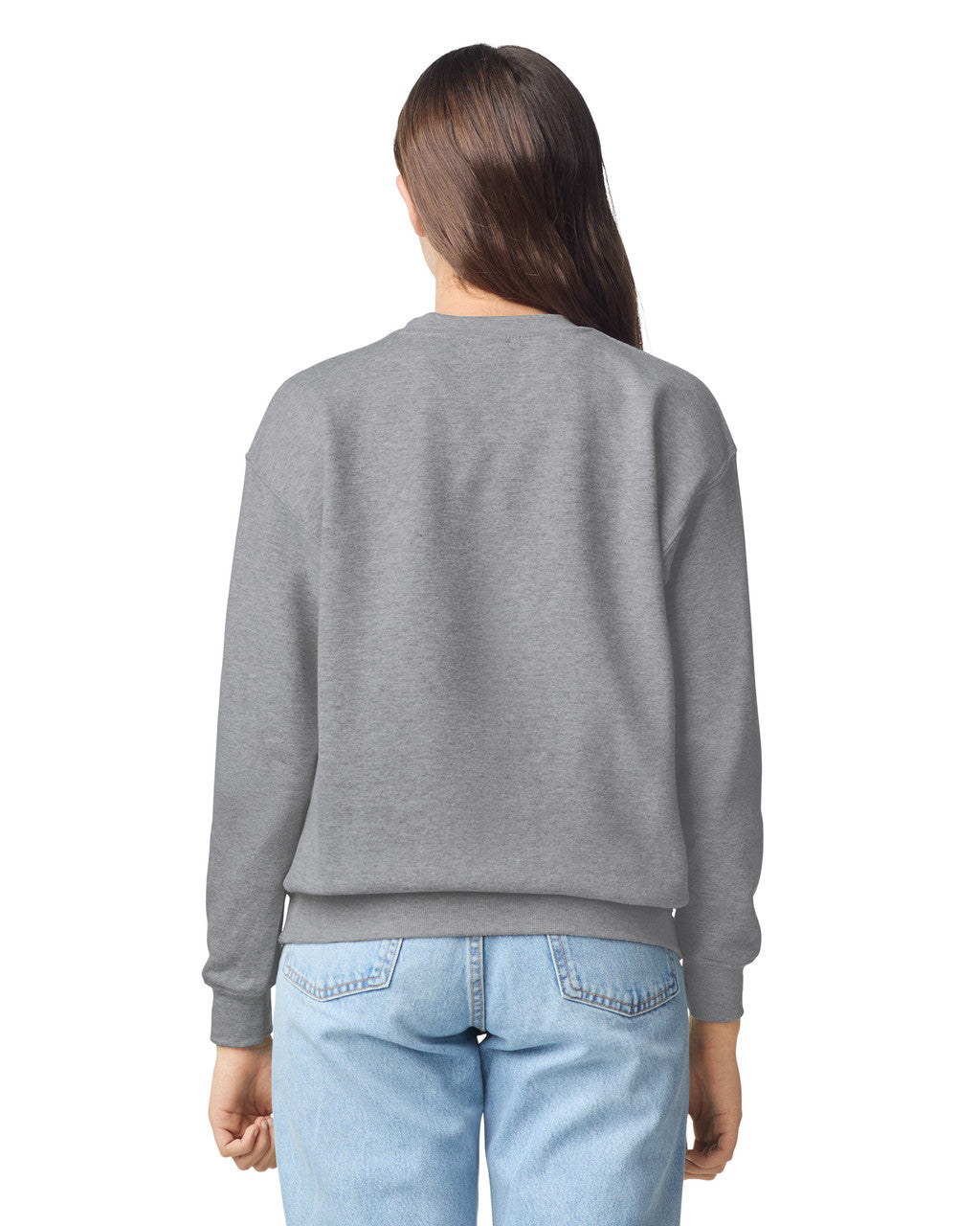Gildan 18000B Youth Heavy Blend Crewneck Sweatshirt - Sport Grey - model back