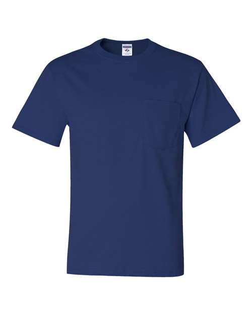 Jerzees 29MPR Unisex Dri-Power 50/50 Pocket T-Shirt - Royal - front