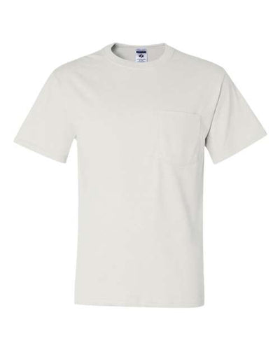 Jerzees 29MPR Unisex Dri-Power 50/50 Pocket T-Shirt - White - front