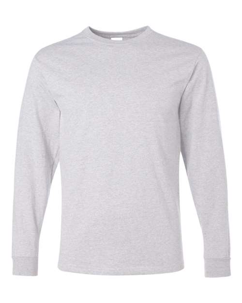 Jerzees 29LSR Unisex Dri-Power Long Sleeve 50/50 T-Shirt - Ash - front