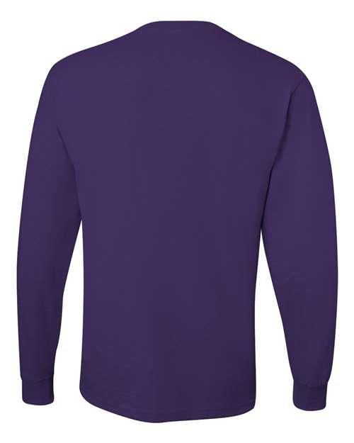 Jerzees 29LSR Unisex Dri-Power Long Sleeve 50/50 T-Shirt - Deep Purple - back