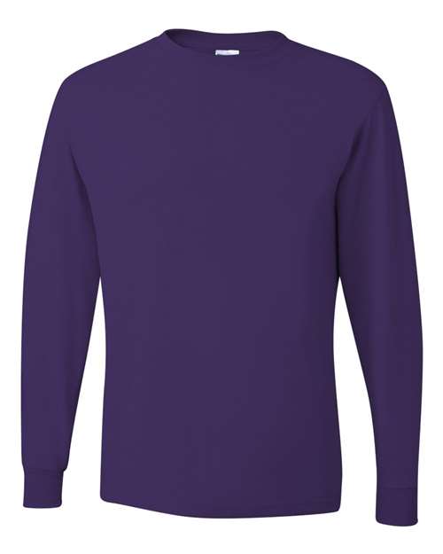 Jerzees 29LSR Unisex Dri-Power Long Sleeve 50/50 T-Shirt - Deep Purple - front