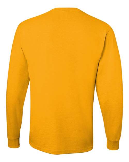 Jerzees 29LSR Unisex Dri-Power Long Sleeve 50/50 T-Shirt - Gold - back
