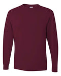 Jerzees 29LSR Unisex Dri-Power Long Sleeve 50/50 T-Shirt - Maroon - front