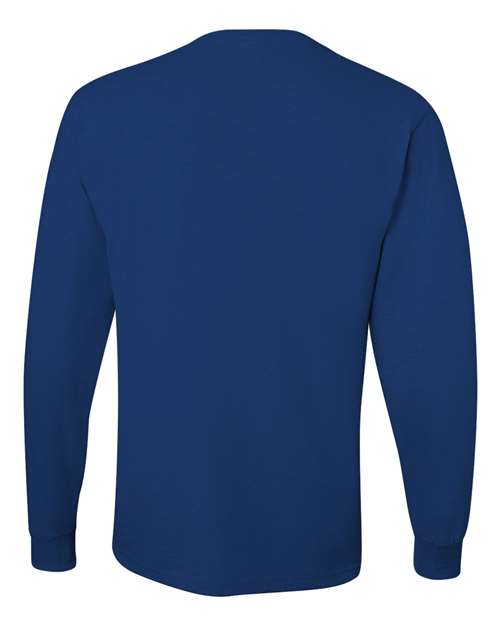 Jerzees 29LSR Unisex Dri-Power Long Sleeve 50/50 T-Shirt - Royal - back