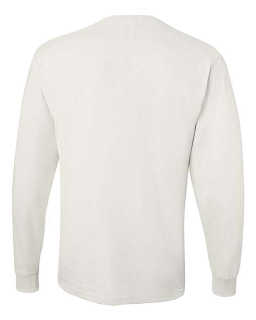 Jerzees 29LSR Unisex Dri-Power Long Sleeve 50/50 T-Shirt - White - back