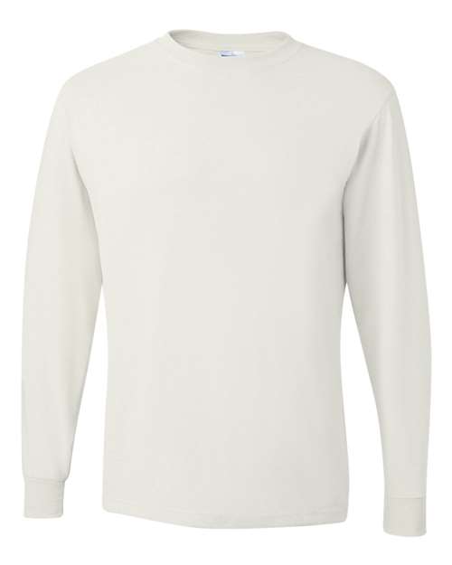 Jerzees 29LSR Unisex Dri-Power Long Sleeve 50/50 T-Shirt - White - front