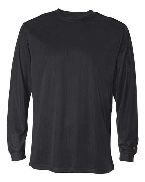 Badger 4104 Unisex B-Core Long Sleeve T-Shirt - Black - front