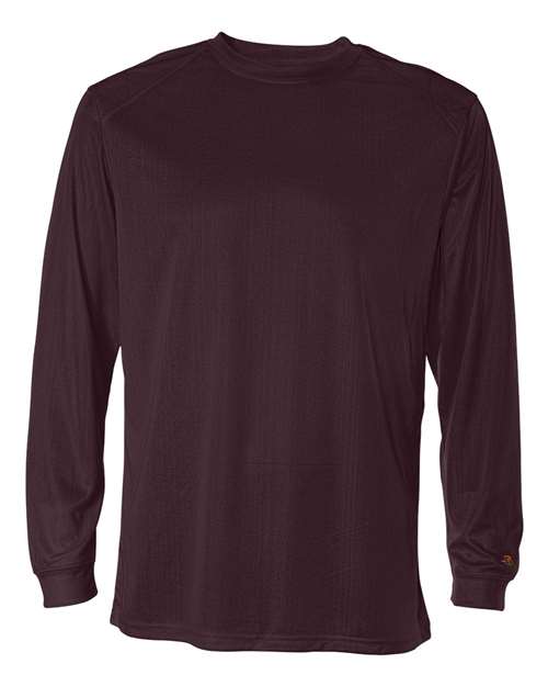 Badger 4104 Unisex B-Core Long Sleeve T-Shirt - Maroon - front