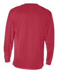 Badger 4104 Unisex B-Core Long Sleeve T-Shirt - Red - back