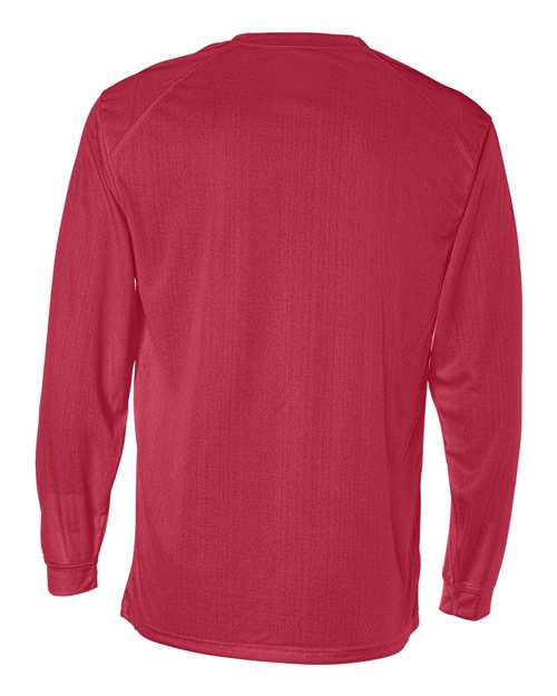 Badger 4104 Unisex B-Core Long Sleeve T-Shirt - Red - back