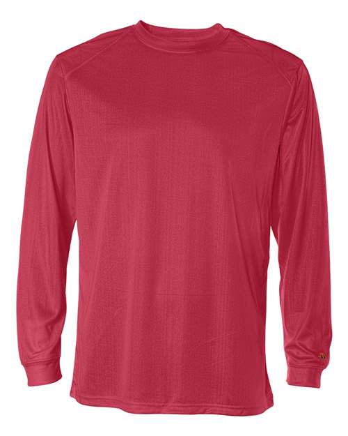Badger 4104 Unisex B-Core Long Sleeve T-Shirt - Red - front