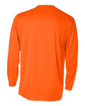 Badger 4104 Unisex B-Core Long Sleeve T-Shirt - Safety Orange - back