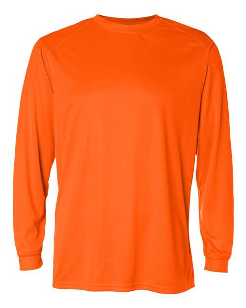 Badger 4104 Unisex B-Core Long Sleeve T-Shirt - Safety Orange - front