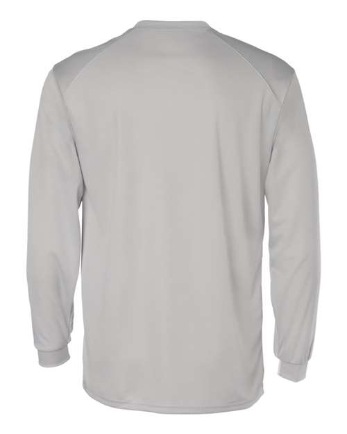 Badger 4104 Unisex B-Core Long Sleeve T-Shirt - Silver - back