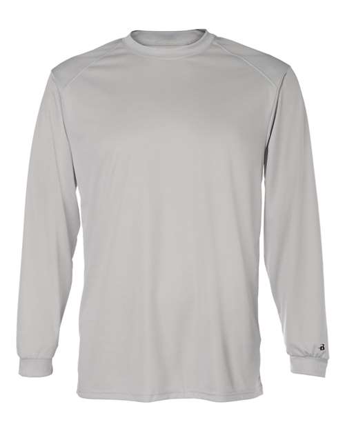Badger 4104 Unisex B-Core Long Sleeve T-Shirt - Silver - front