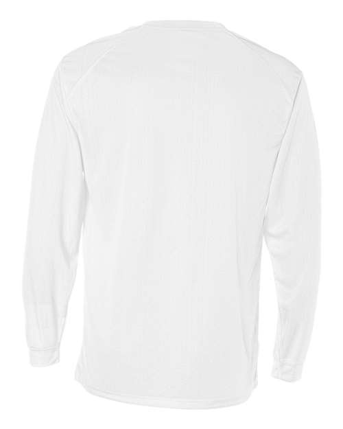 Badger 4104 Unisex B-Core Long Sleeve T-Shirt - White - back