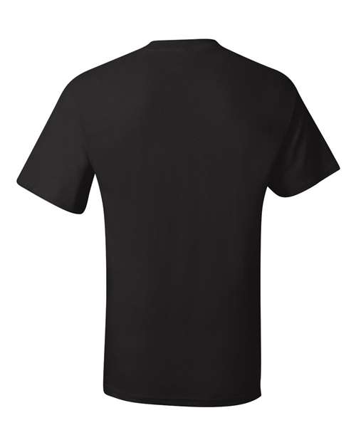 Hanes 5190 Men's Beefy-T Pocket T-Shirt - Black - back