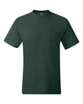Hanes 5190 Men's Beefy-T Pocket T-Shirt - Deep Forest - front