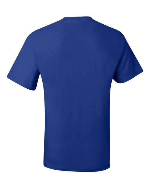 Hanes 5190 Men's Beefy-T Pocket T-Shirt - Deep Royal - back