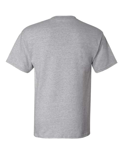 Hanes 5190 Men's Beefy-T Pocket T-Shirt - Light Steel - back
