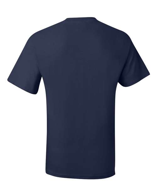 Hanes 5190 Men's Beefy-T Pocket T-Shirt - Navy - back