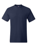 Hanes 5190 Men's Beefy-T Pocket T-Shirt - Navy - front