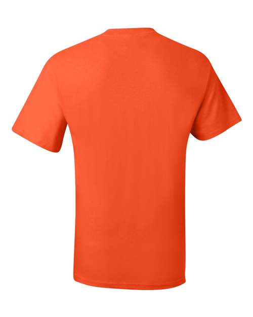 Hanes 5190 Men's Beefy-T Pocket T-Shirt - Orange - back