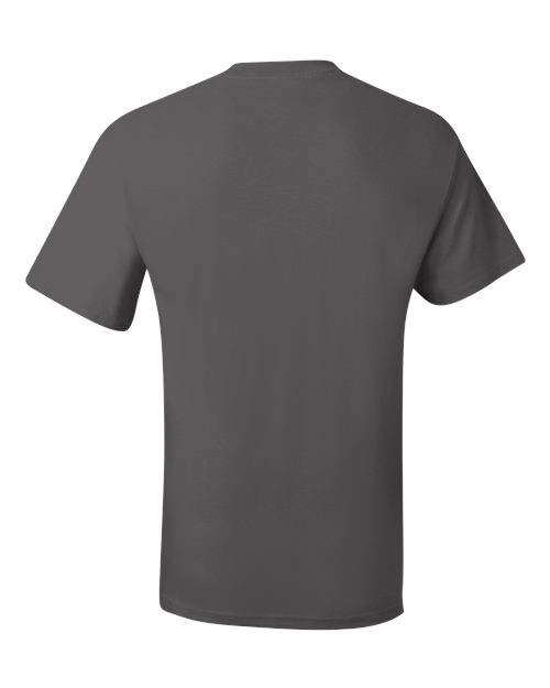 Hanes 5190 Men's Beefy-T Pocket T-Shirt - Smoke Grey - back