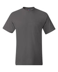 Hanes 5190 Men's Beefy-T Pocket T-Shirt - Smoke Grey - front
