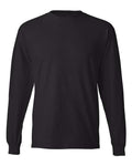 Hanes 5186 Beefy-T Long Sleeve T-Shirt - Black - front