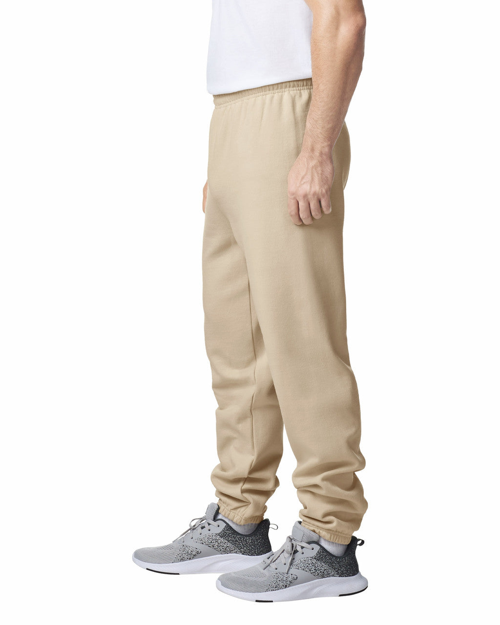 Gildan G182 Heavy Blend Sweatpants - Sand - model side