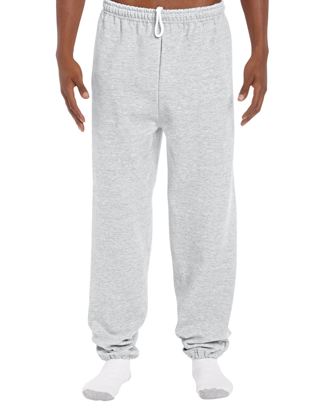 Gildan G182 Heavy Blend Sweatpants - Ash - model front