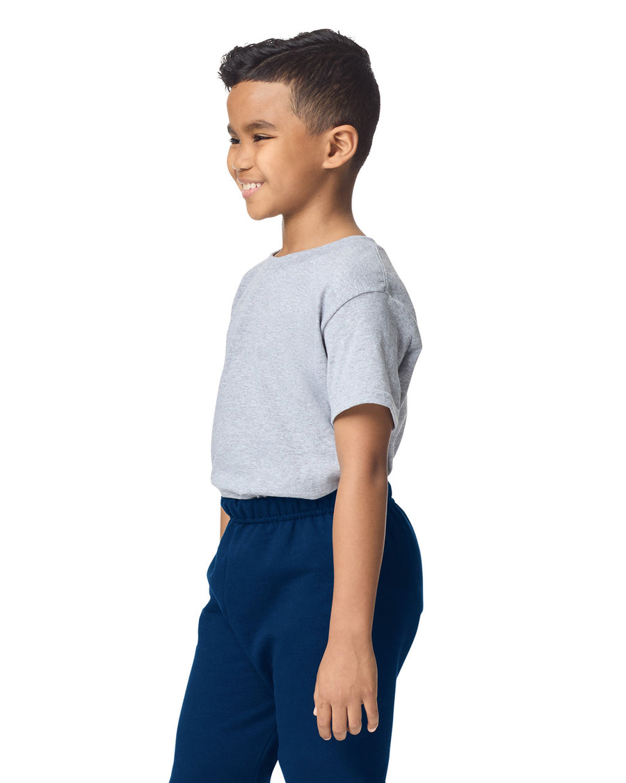 Gildan 18200B Youth Heavy Blend Sweatpants - Navy - model side