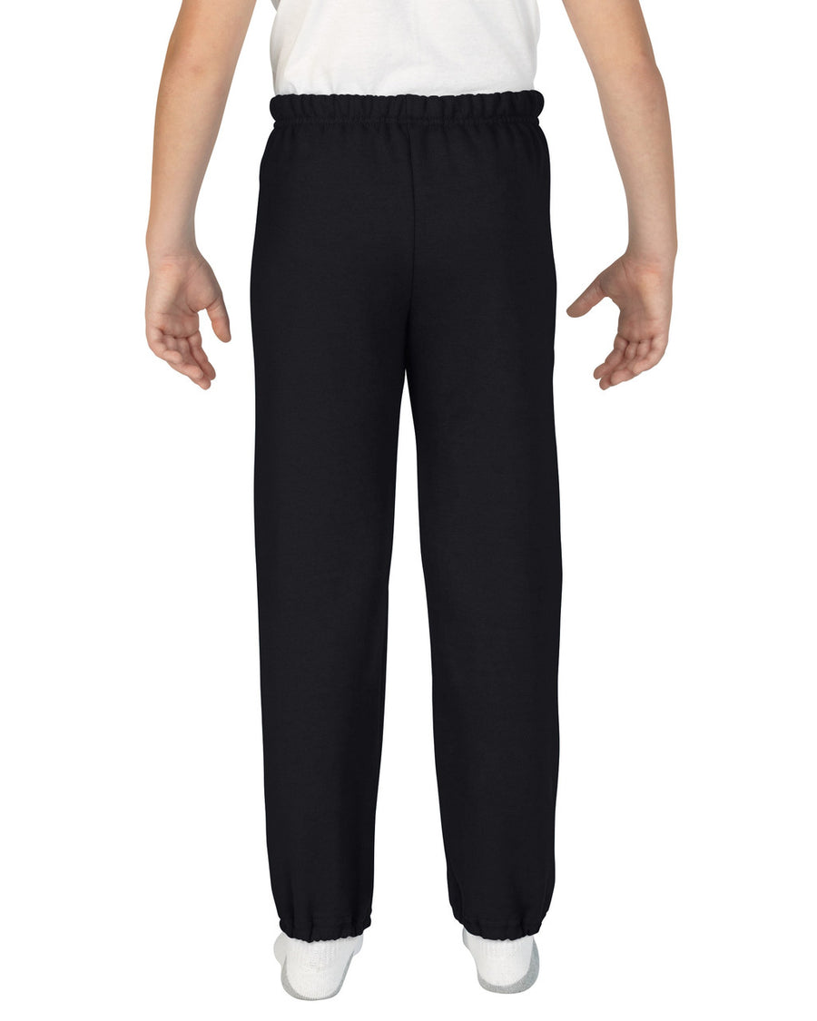Gildan 18200B Youth Heavy Blend Sweatpants - Black - model back