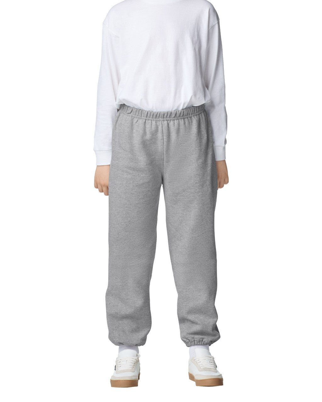 Gildan 18200B Youth Heavy Blend Sweatpants - Sport Grey - model front