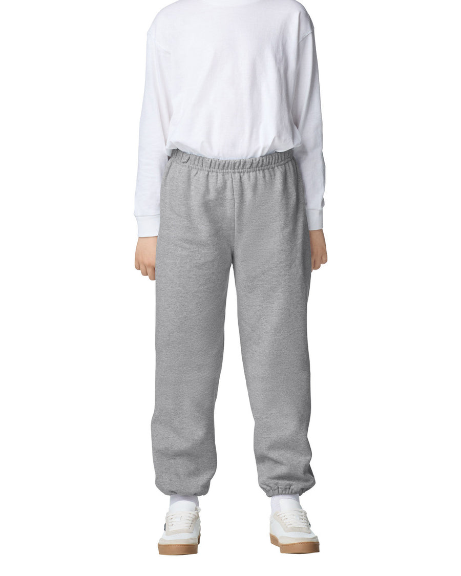 Gildan 18200B Youth Heavy Blend Sweatpants - Sport Grey - model front