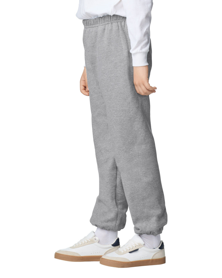 Gildan 18200B Youth Heavy Blend Sweatpants - Sport Grey - model side