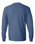 Hanes 5186 Beefy-T Long Sleeve T-Shirt - Denim Blue - back