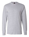 Hanes 5186 Beefy-T Long Sleeve T-Shirt - Light Steel - front